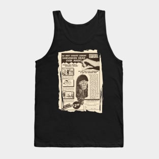 Vintage Genuine Shrunken Head Ad Tank Top